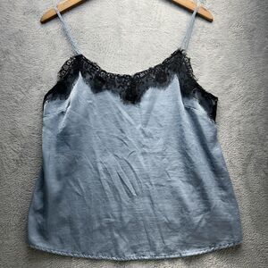 Vintage Y2K Top Large Black Lace Babydoll Milkmaid Coquette lace-trim‎ neckline